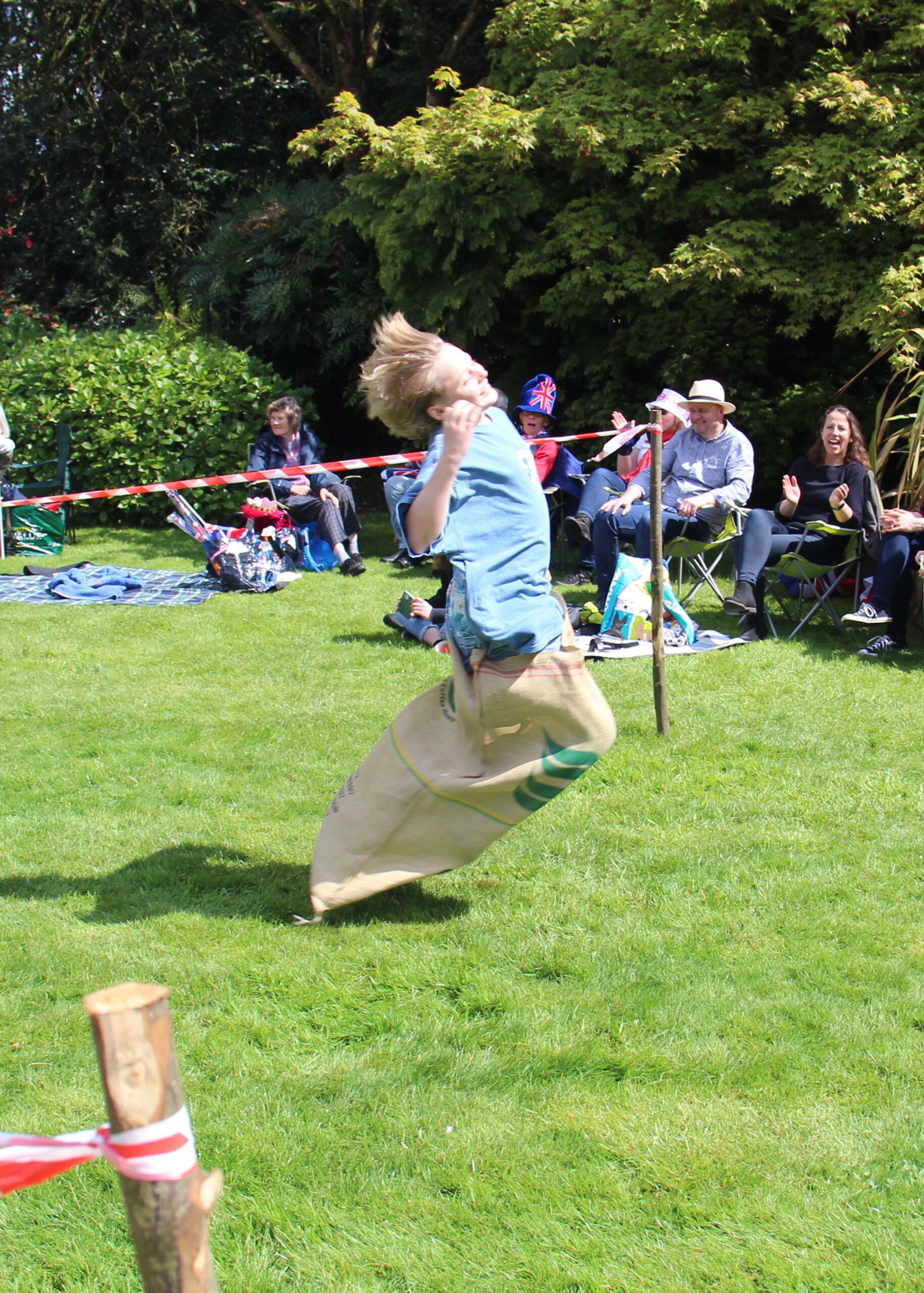 Teddy take a leap to the finish line